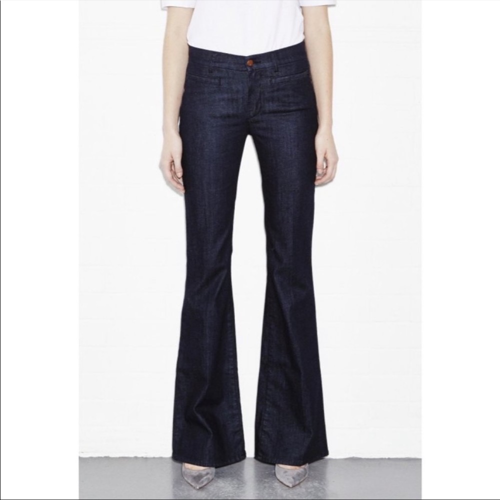Anthropologie M.i.H Marrakesh Kick Flare Mid Rise Bohemian Jeans Size 25